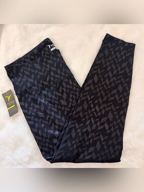Old Navy Black Geometric High-Rise Leggings